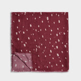 Katie Loxton Scattered Dots Printed Studded Scarf - Burgundy