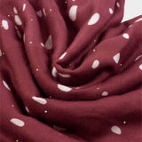 Katie Loxton Scattered Dots Printed Studded Scarf - Burgundy