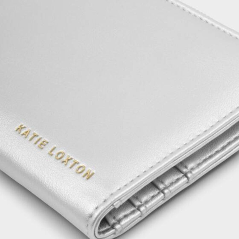 Katie Loxton Silver Arden Large Braided Wristlet Purse