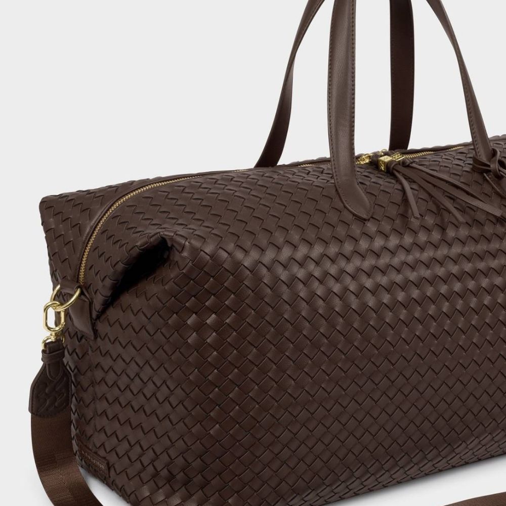Katie Loxton Soho Hand Woven Weekend Bag - Chocolate