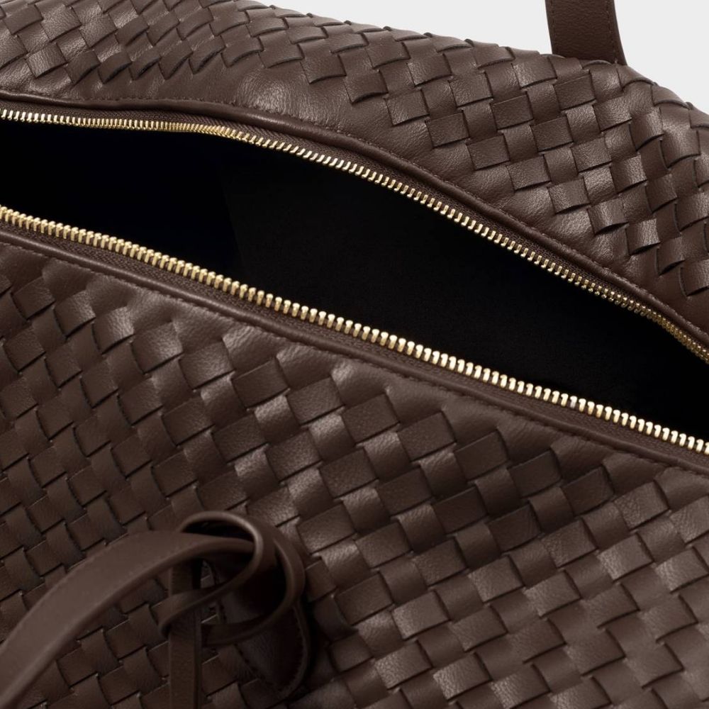 Katie Loxton Soho Hand Woven Weekend Bag - Chocolate