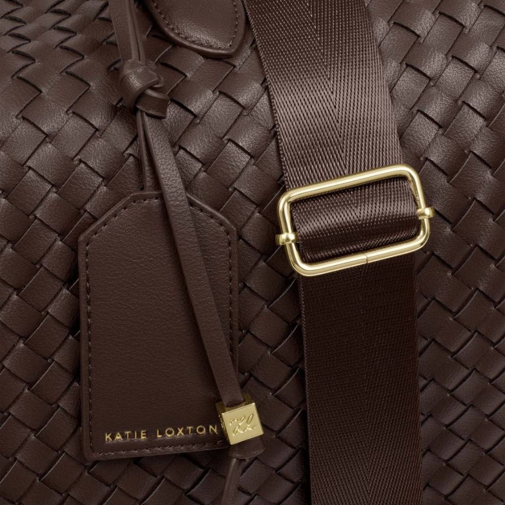 Katie Loxton Soho Hand Woven Weekend Bag - Chocolate