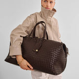Katie Loxton Soho Hand Woven Weekend Bag - Chocolate