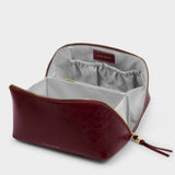 Katie Loxton Soho Large Makeup & Wash Bag - Crackle Cherry