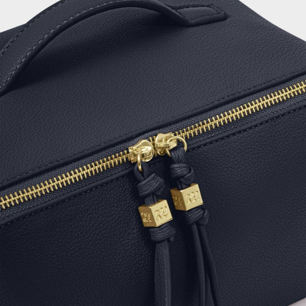 Katie Loxton Soho Large Makeup & Wash Bag - Navy