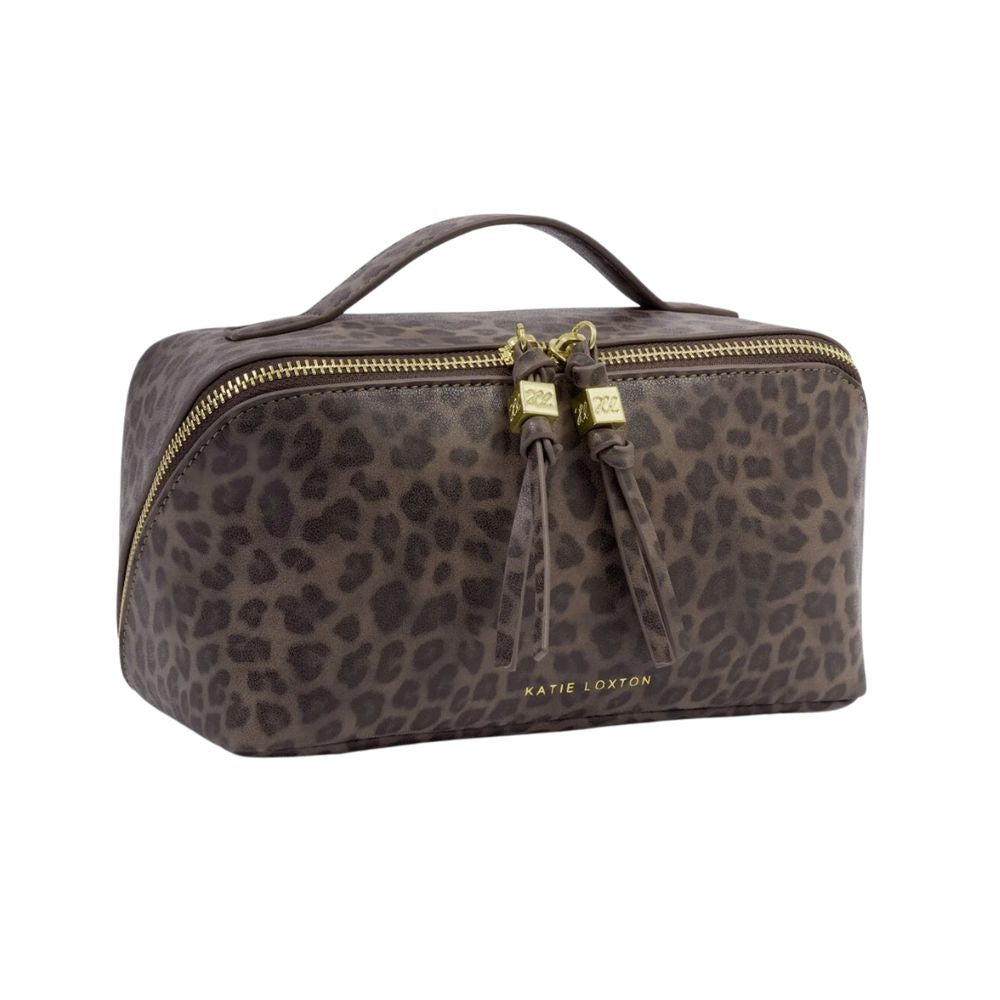 Katie Loxton Soho Medium Makeup & Wash Bag - Leopard Print