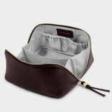 Katie Loxton Soho Medium Makeup & Wash Bag - Bitter Chocolate