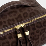 Katie Loxton Soho Medium Makeup & Wash Bag - Chocolate Leopard