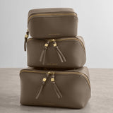 Katie Loxton Soho Medium Makeup & Wash Bag - Mink