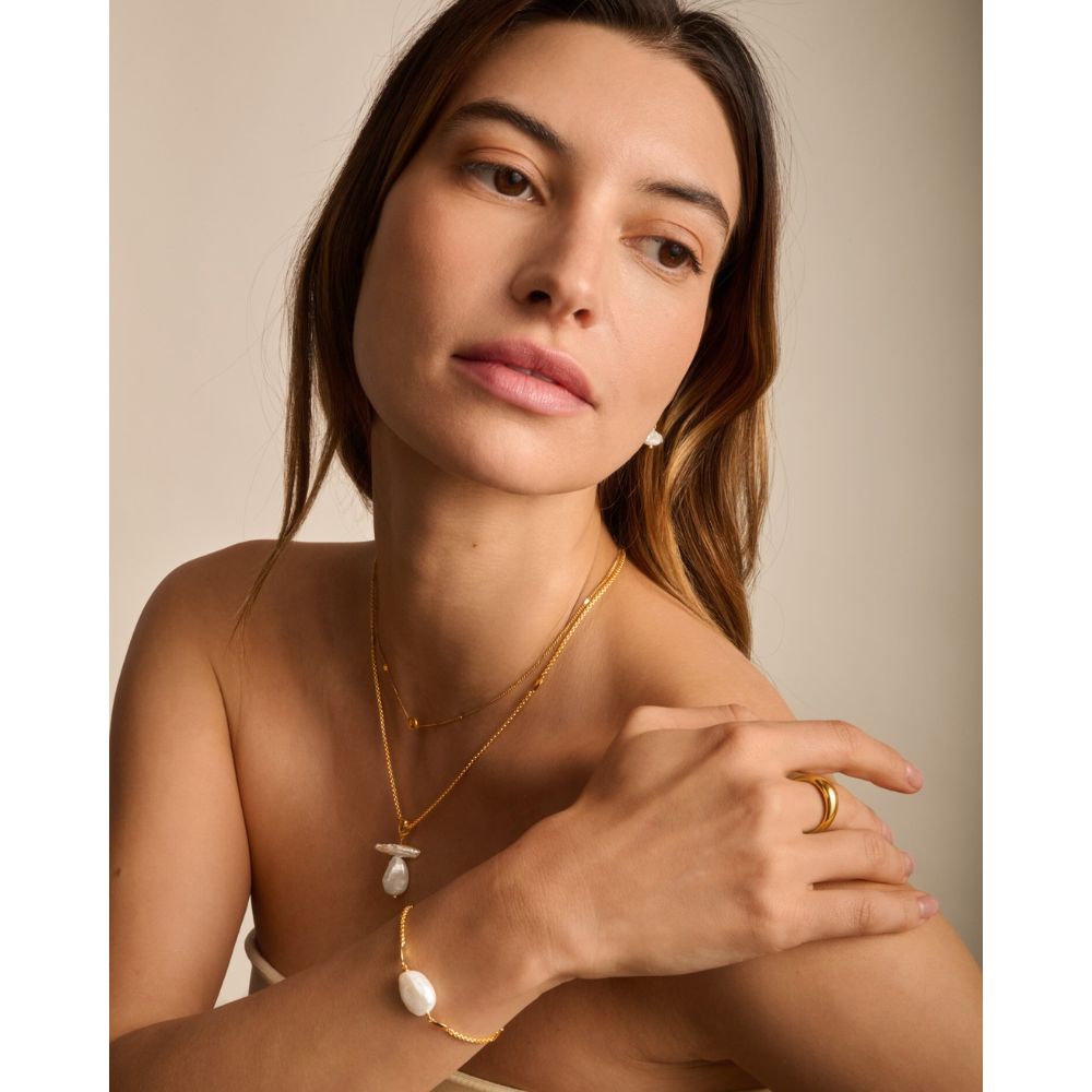Katie Loxton Sol Pearl Waterproof Bracelet - Gold