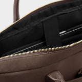 Katie Loxton Suedette City Laptop Bag - Chocolate