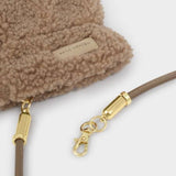 Katie Loxton Tan Teddy Mittens with Cord