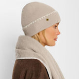 Katie Loxton Taupe Whipstitch Knitted Hat