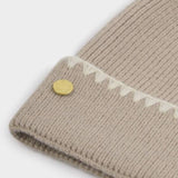 Katie Loxton Taupe Whipstitch Knitted Hat