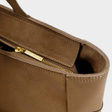 Katie Loxton Taya Hand Woven Suedette Tote Bag - Caramel