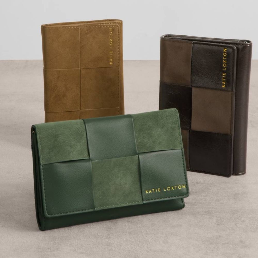 Katie Loxton Taya Woven Purse - Forest Green