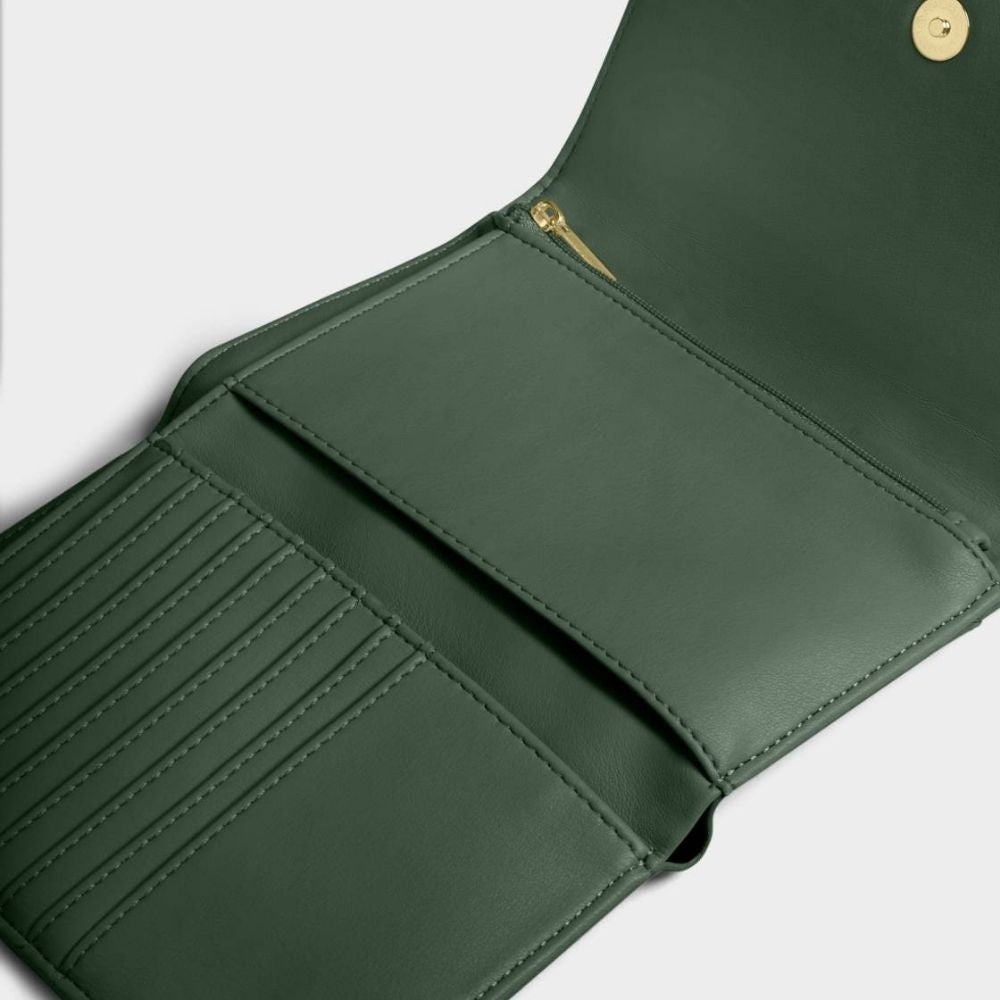 Katie Loxton Taya Woven Purse - Forest Green