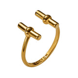Katie Loxton Themis Waterproof T-Bar Ring - Gold - One Size