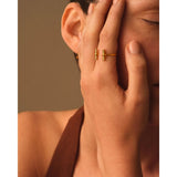 Katie Loxton Themis Waterproof T-Bar Ring - Gold - One Size