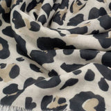 Katie Loxton Warm Grey, Taupe & Black Leopard Printed Scarf