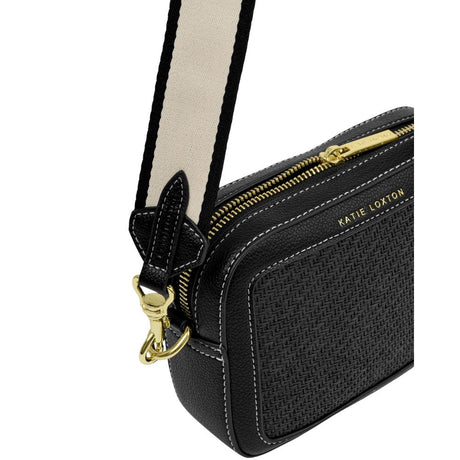 Katie Loxton Avery Raffia Small Crossbody Bag - Black