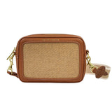 Katie Loxton Avery Raffia Small Crossbody Bag - Cognac
