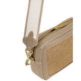 Katie Loxton Avery Raffia Small Crossbody Bag - Light Taupe
