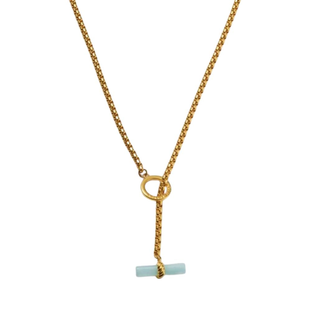 Katie Loxton Azura Waterproof T-Bar Necklace - Gold