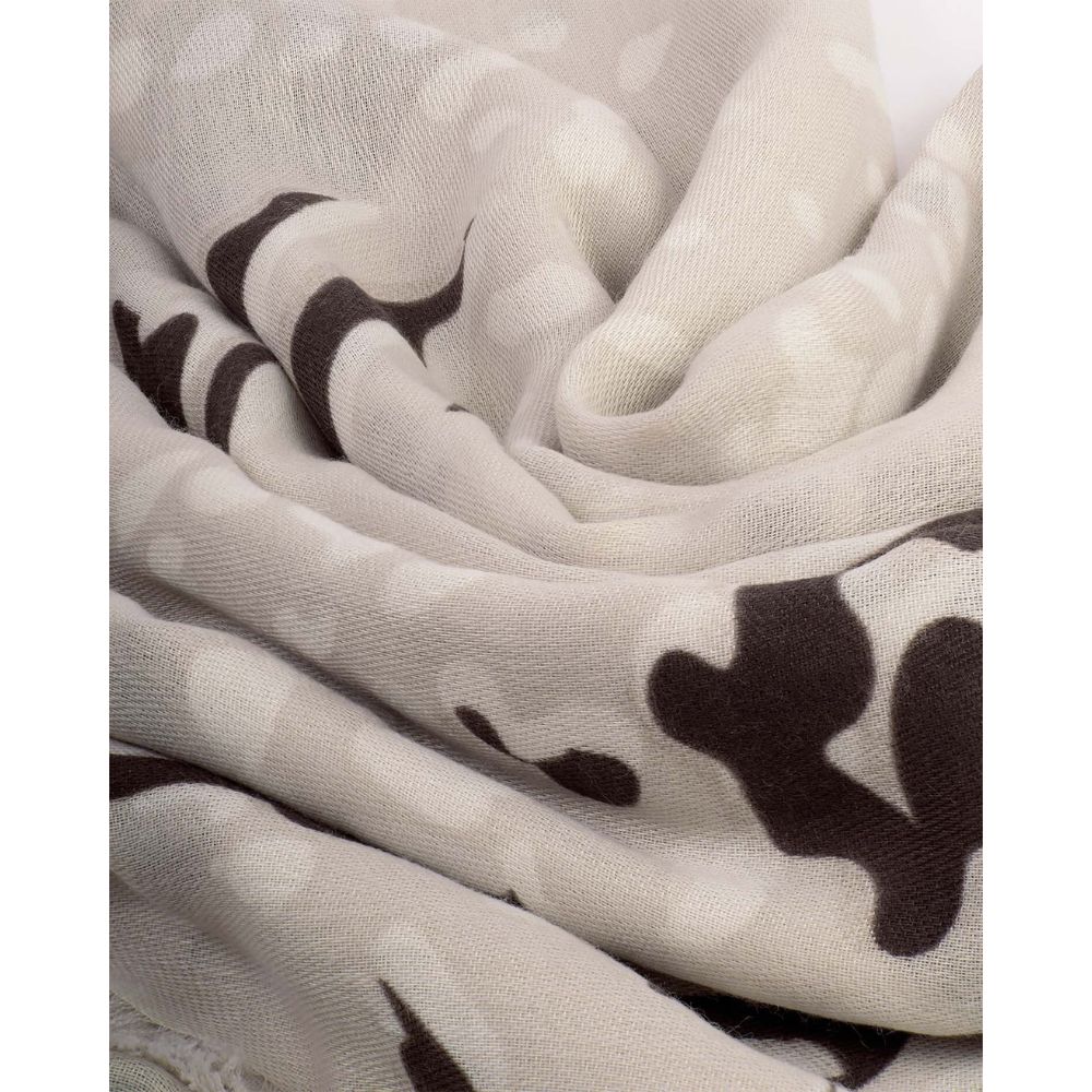 Katie Loxton One Size Printed Foil Scarf - Light Taupe
