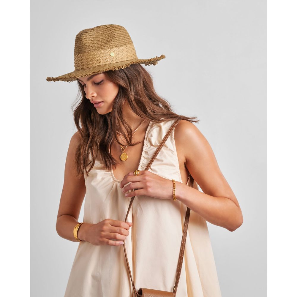 Katie Loxton One Size Straw Fedora Hat