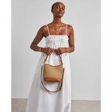 Katie Loxton Sorrento Raffia Bucket Bag - Cognac