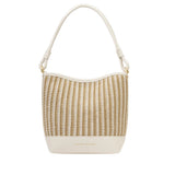Katie Loxton Sorrento Raffia Striped Bucket Bag - Off White