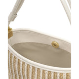 Katie Loxton Sorrento Raffia Striped Bucket Bag - Off White