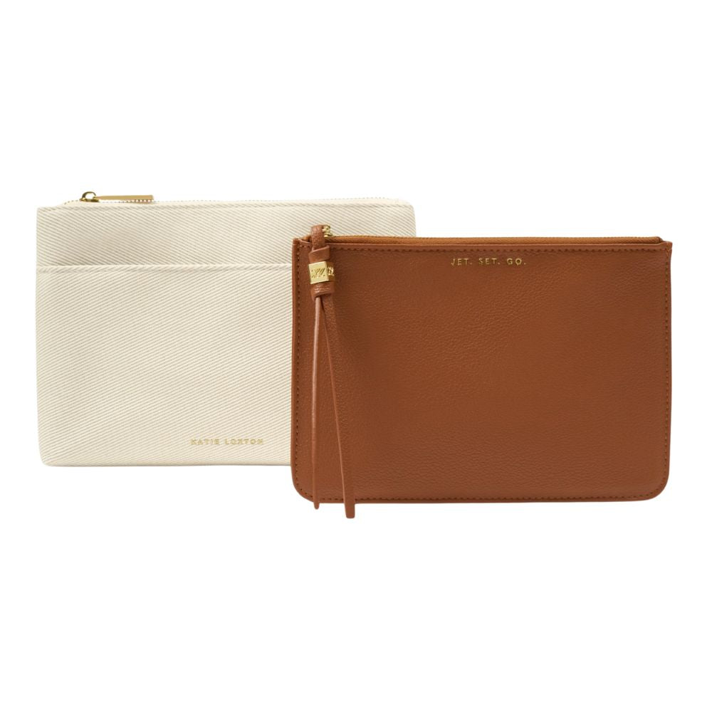 Katie Loxton Travel Canvas Duo Pouch