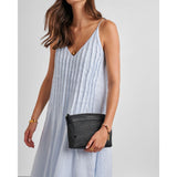 Katie Loxton Wristlet Raffia Clutch Bag - Black