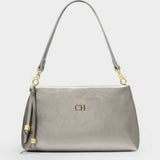 Katie Loxton Pewter Nova Patent Crackle Clutch