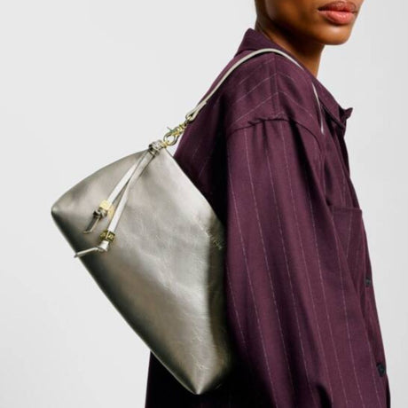 Katie Loxton Pewter Nova Patent Crackle Clutch