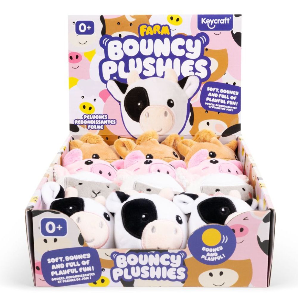 Keycraft Farm Animal Bouncy Plushies Sensory Toys (choice of 4)