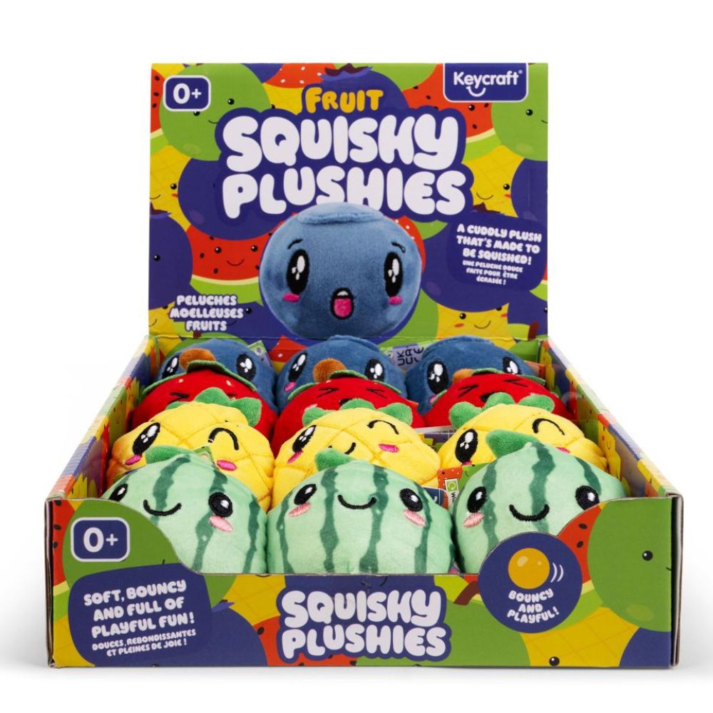 Keycraft Fruit Squishy Plushies Sensory Toys (Choice of 4)