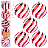 Koopman 10cm Candy Cane Pattern Christmas Baubles (Set of 5)