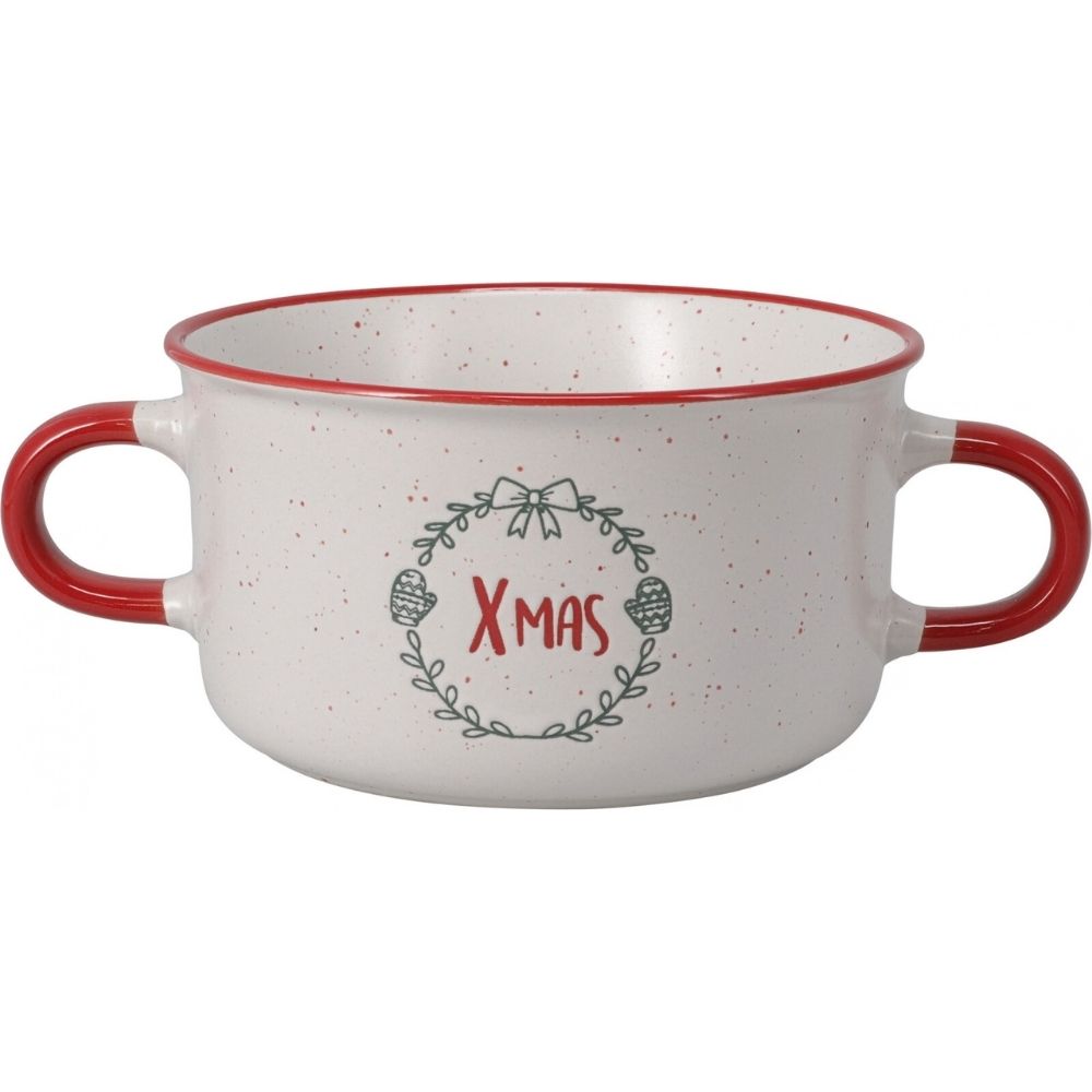 Koopman 13.5cm Christmas Jumbo Stoneware Two Handle Mug - (Choice of 4)