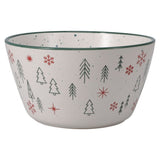 Koopman 14cm Festive Stoneware Bowl - (Choice of 4)