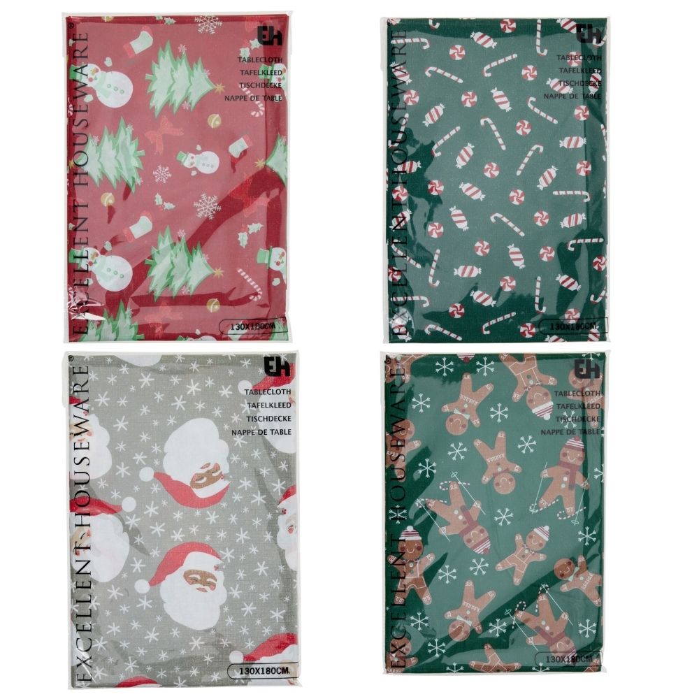 Koopman 180cm x 130cm Christmas Design Paper Table Cloth - (Choice of 4)