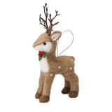 Koopman 24cm Fuzzy Reindeer Hanging Decoration - (Choice of 2)