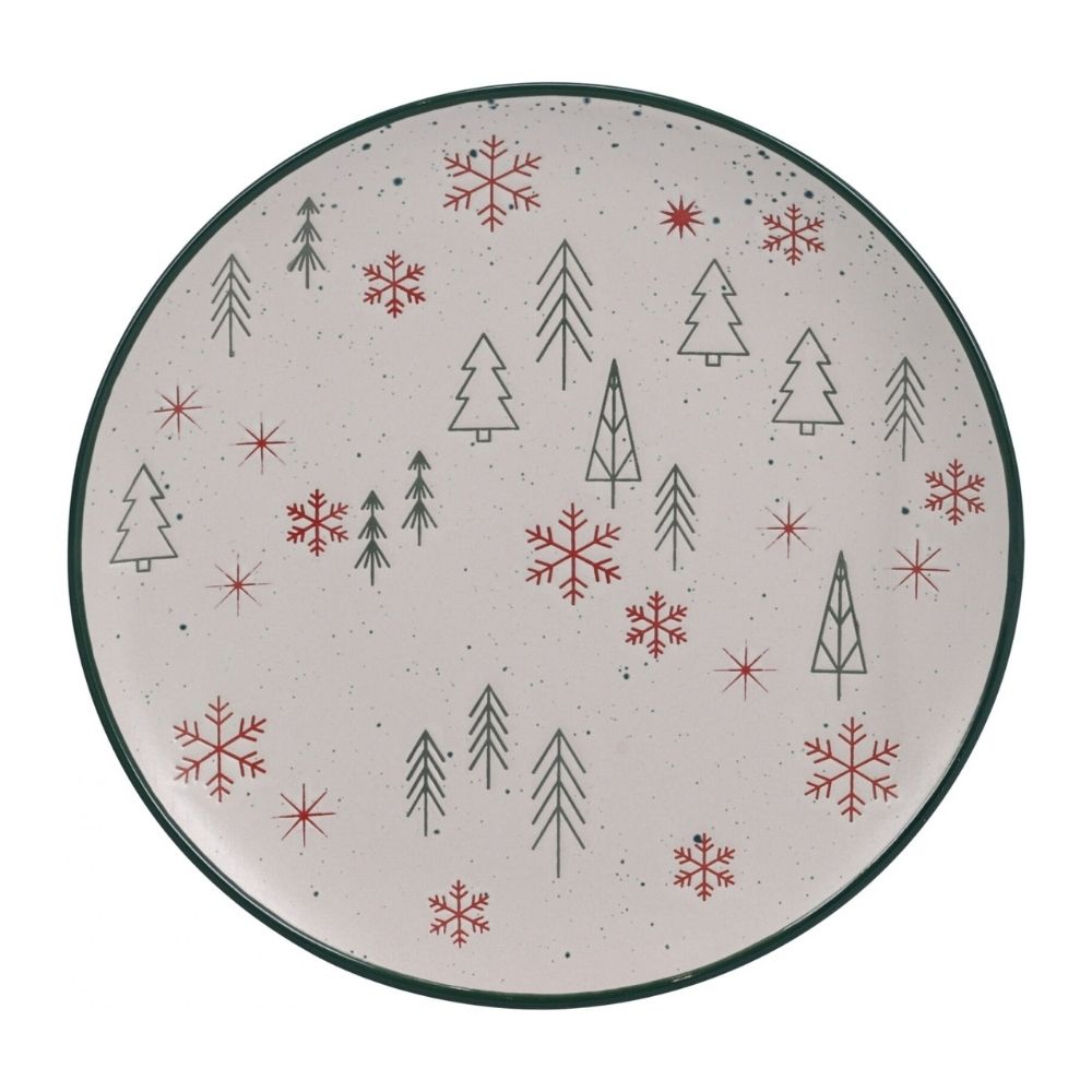Koopman 26.5cm Festive Stoneware Plate - (Choice of 4)