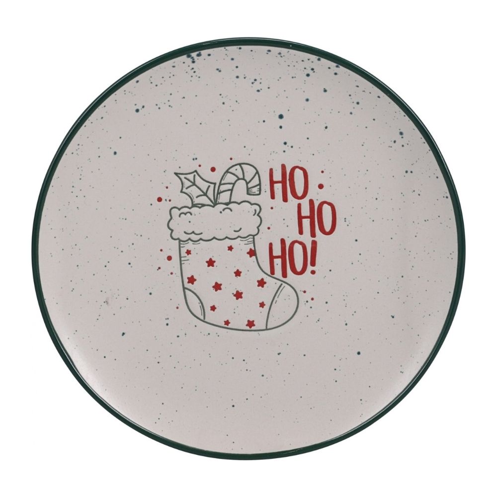 Koopman 26.5cm Festive Stoneware Plate - (Choice of 4)