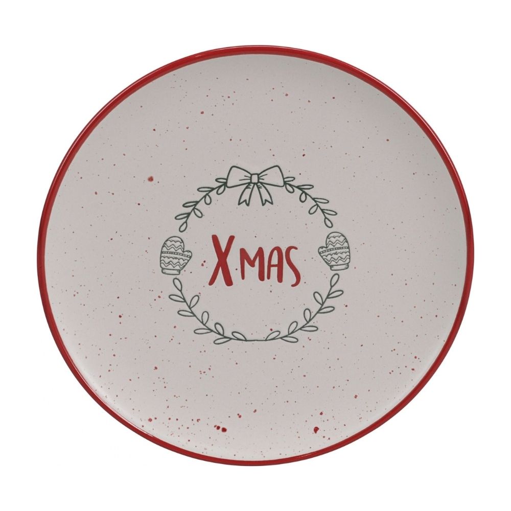 Koopman 26.5cm Festive Stoneware Plate - (Choice of 4)