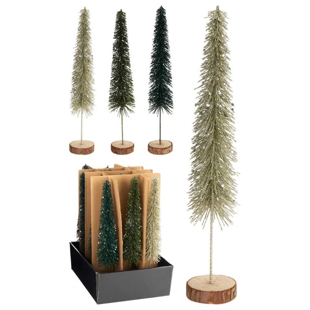 Koopman 33cm Glitter Tree Ornament - (Choice of 3)