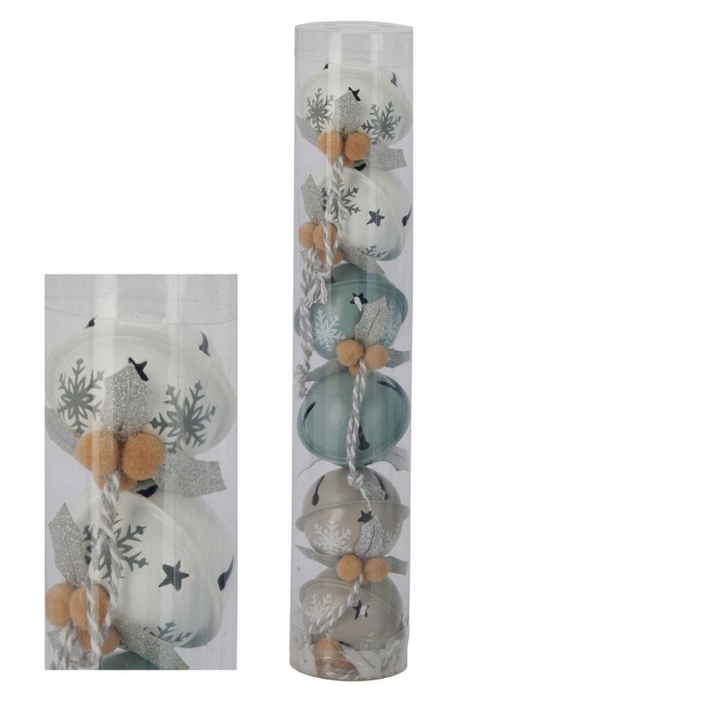 Koopman 4cm Set of 6 Pastel Bells Hanging Decoration - (Choice of 4)