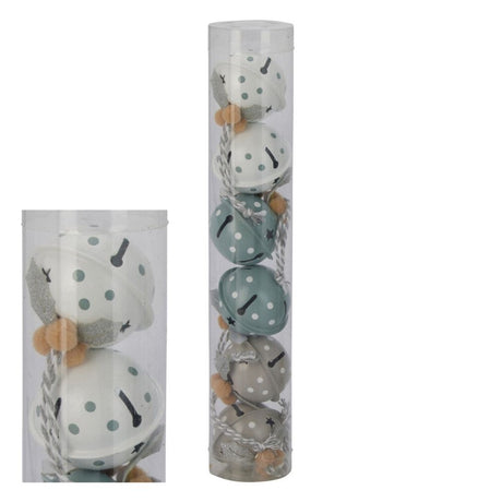 Koopman 4cm Set of 6 Pastel Bells Hanging Decoration - (Choice of 4)